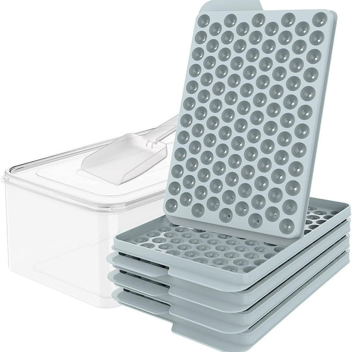 Chill Ice Ball Trays in Mist Gray with storage bin